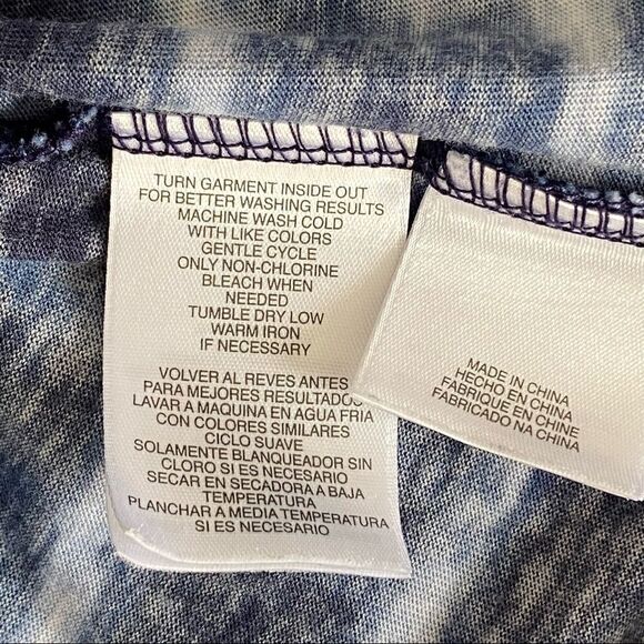 Jones New York blue tie die tank top 1X.  0098 - Picture 6 of 6